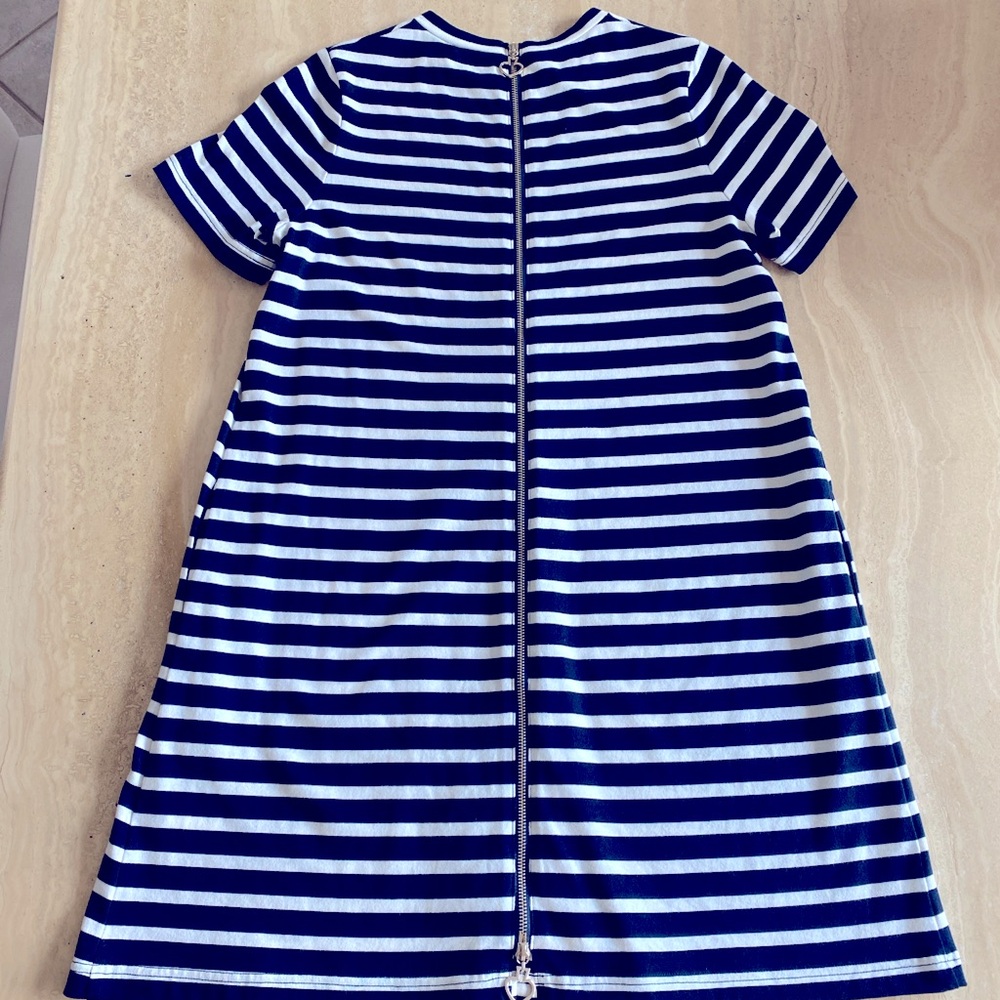 KATE SPADE blue and white striped dress. Size Medium.